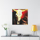 "Cow Skull Expressionism' - Canvas