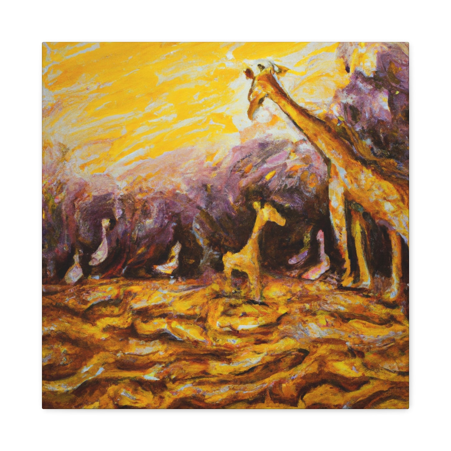 Giraffe in Abstract Form - Canvas