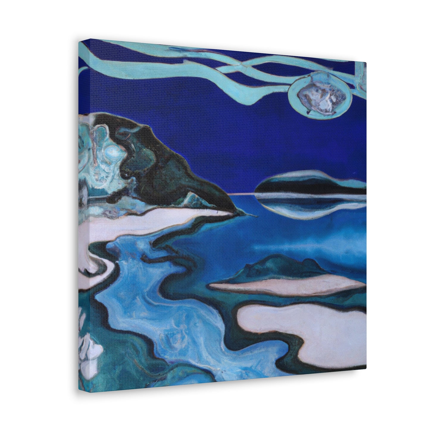 "Coastline in Colorful Hues" - Canvas