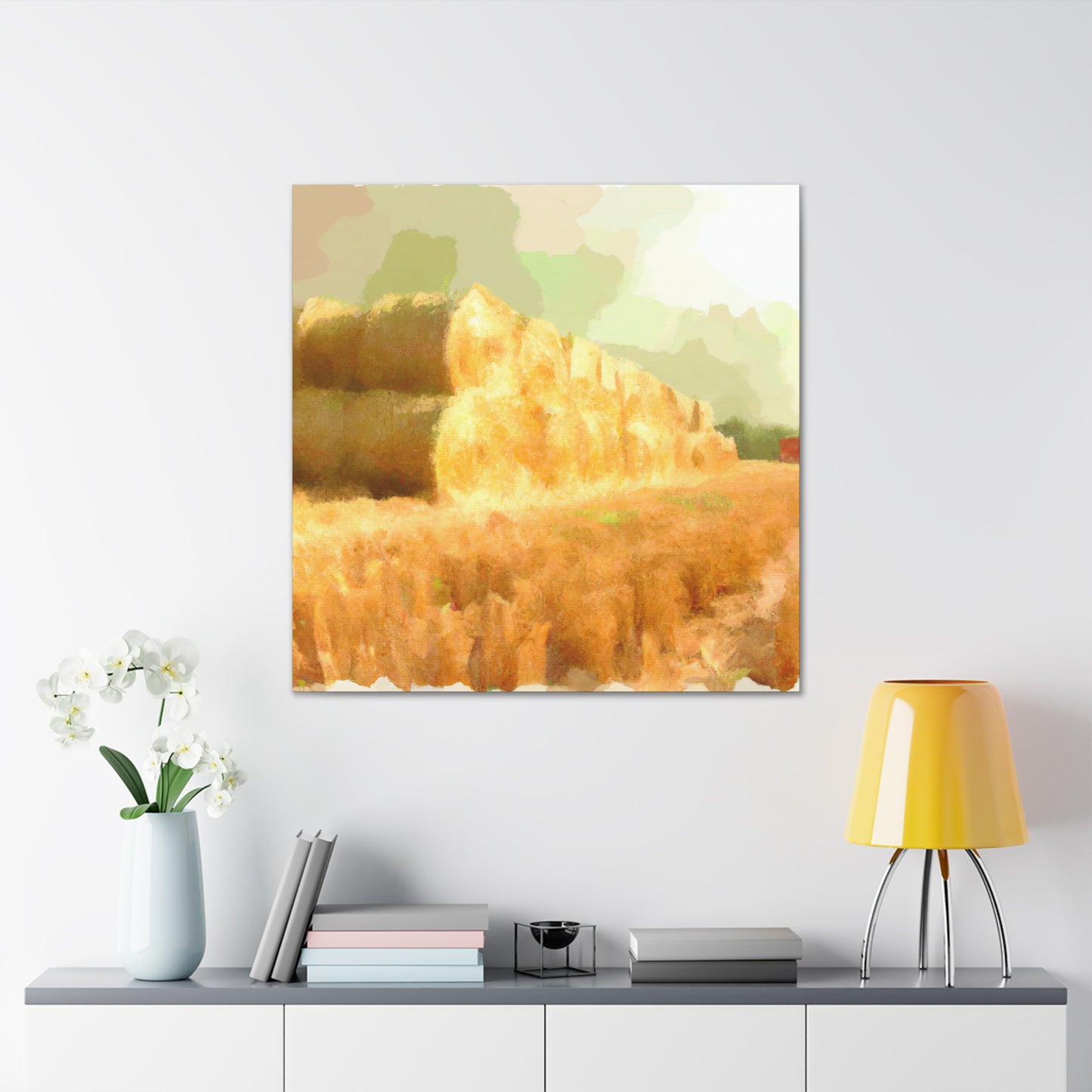 "Harvest Hayfield Halo" - Canvas