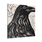 Crow in Rococo Style - Canvas