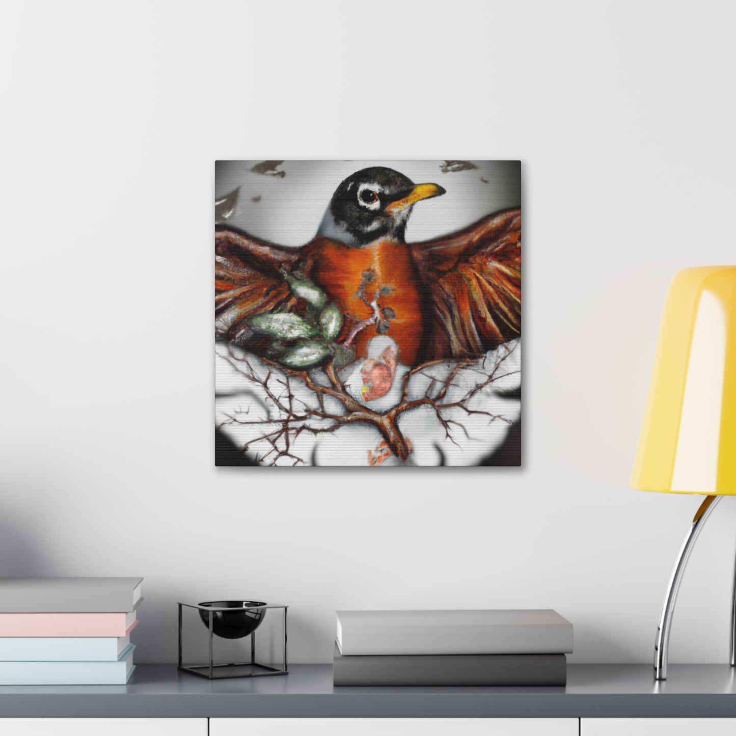 "American Robin Surrealism" - Canvas