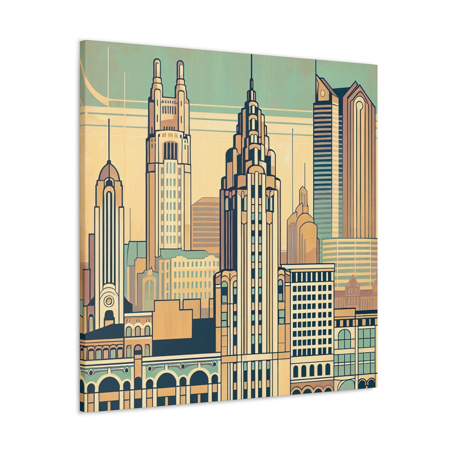 "Floral Impressions of Columbus" - Canvas