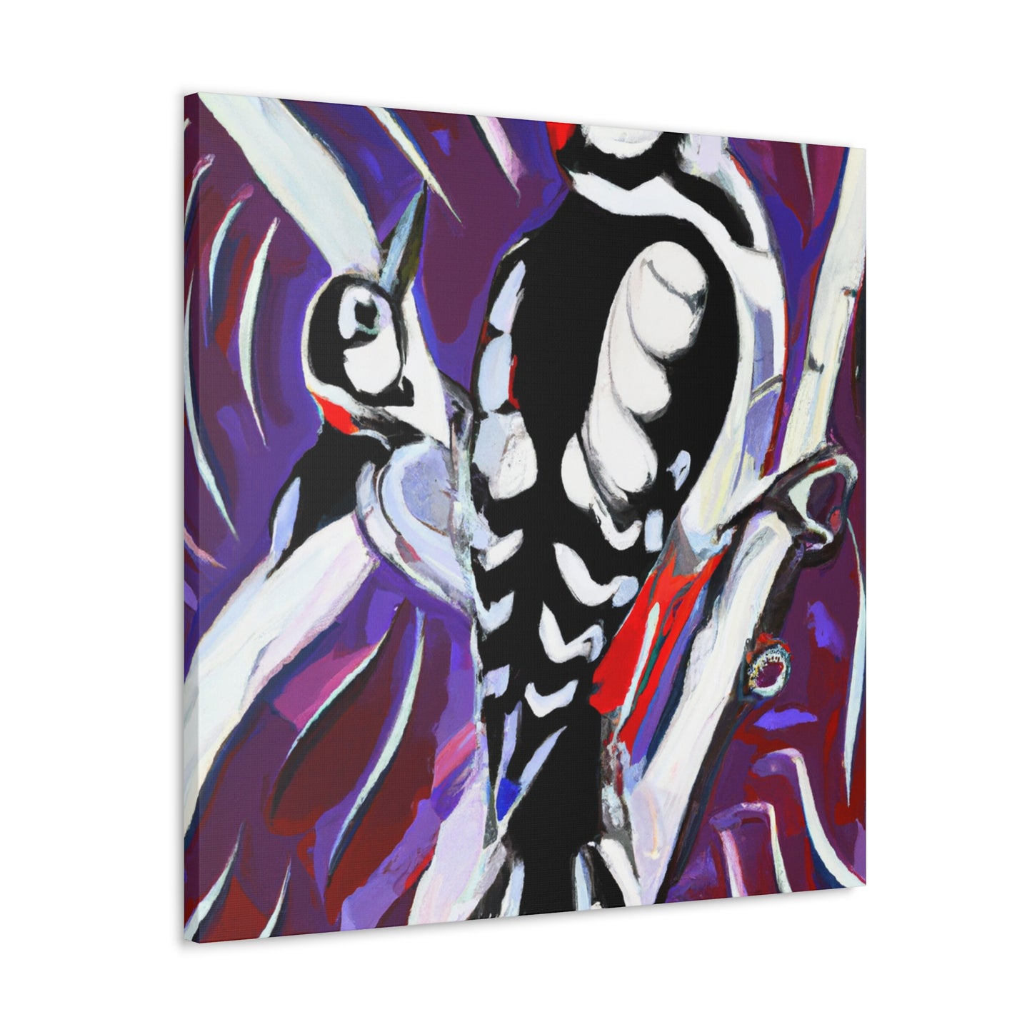 Downy Woodpecker Dreaming - Canvas