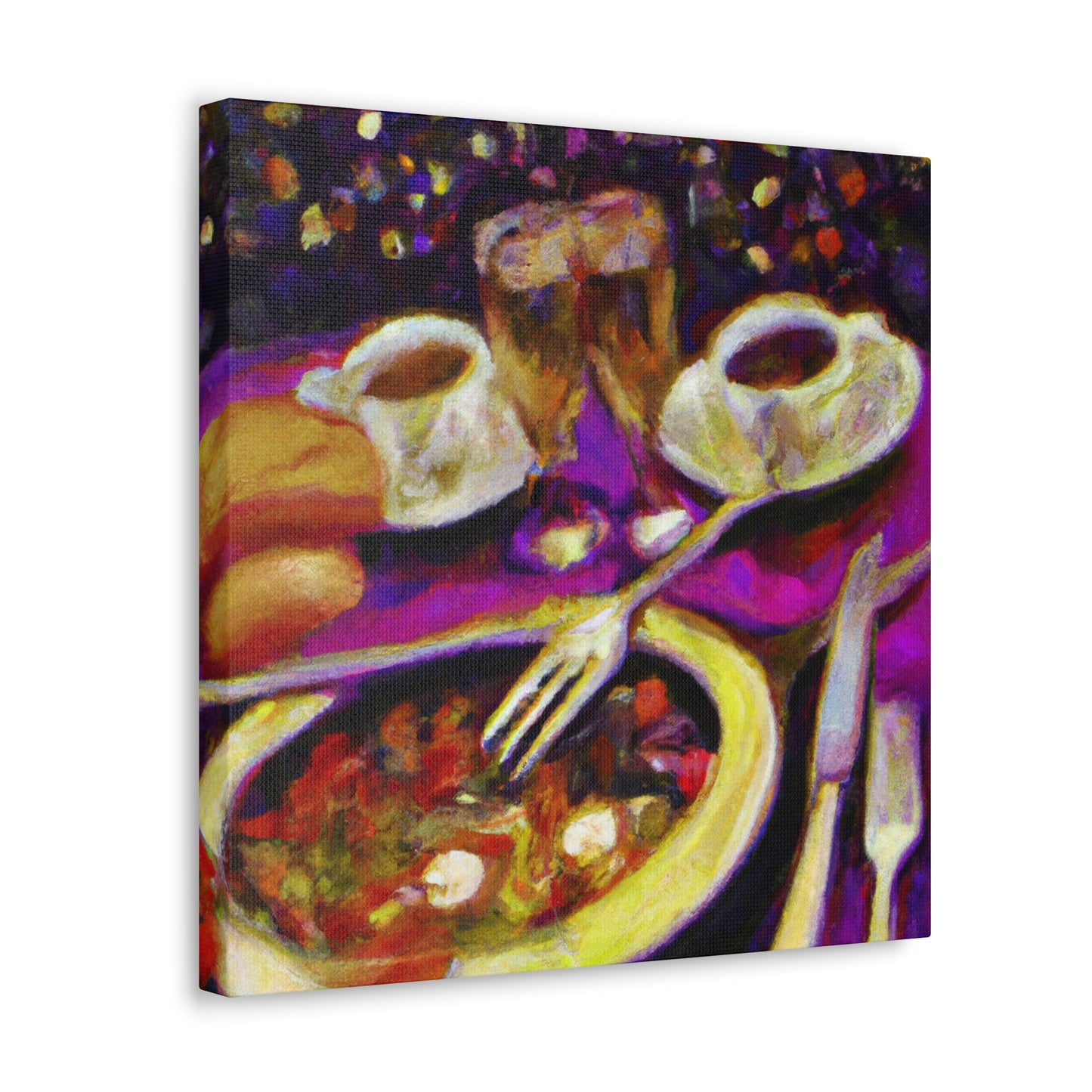 Dining in Moonlight. - Canvas