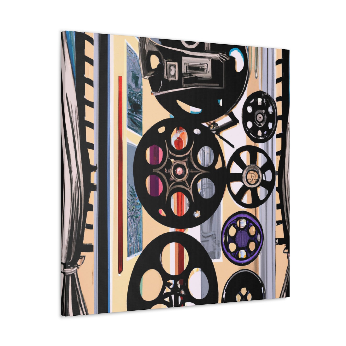 "Film Reels in Deco" - Canvas