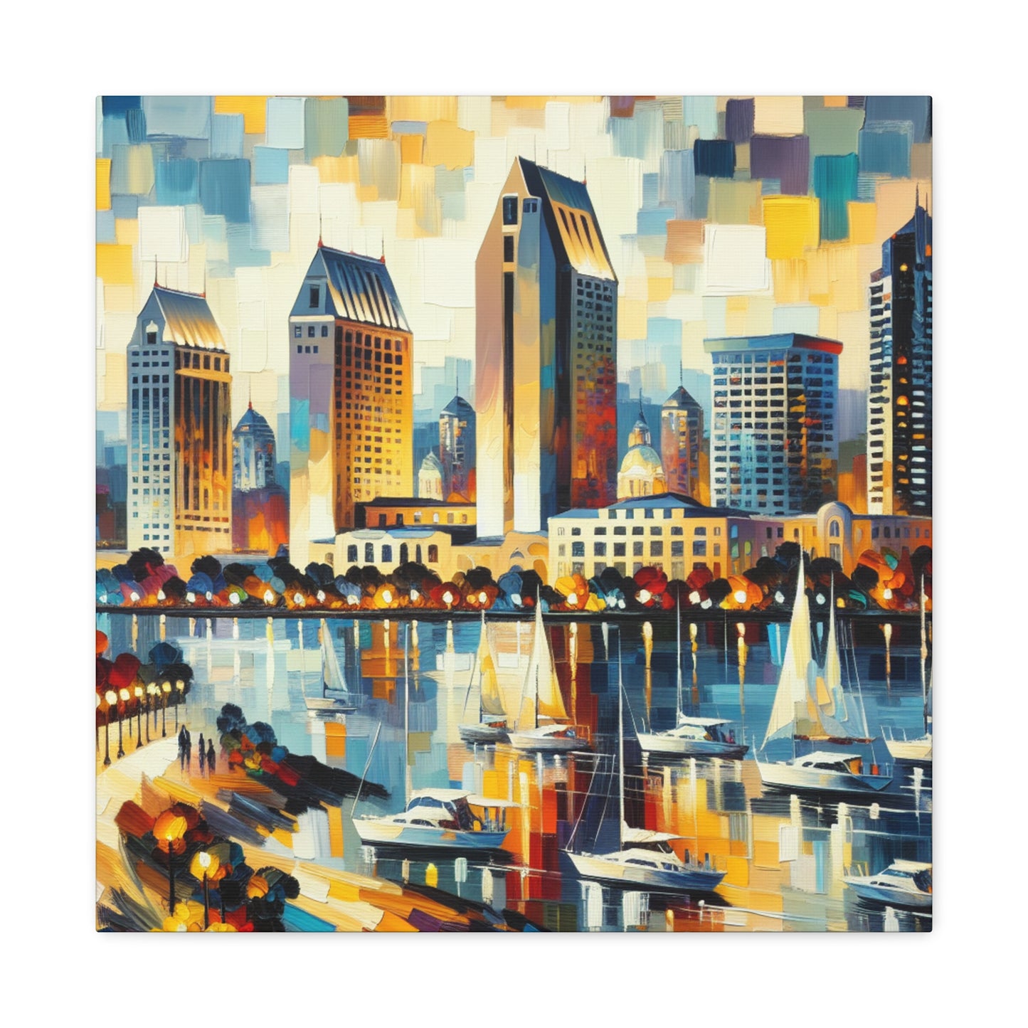 "Vibrant Coastal Impressions" - Canvas