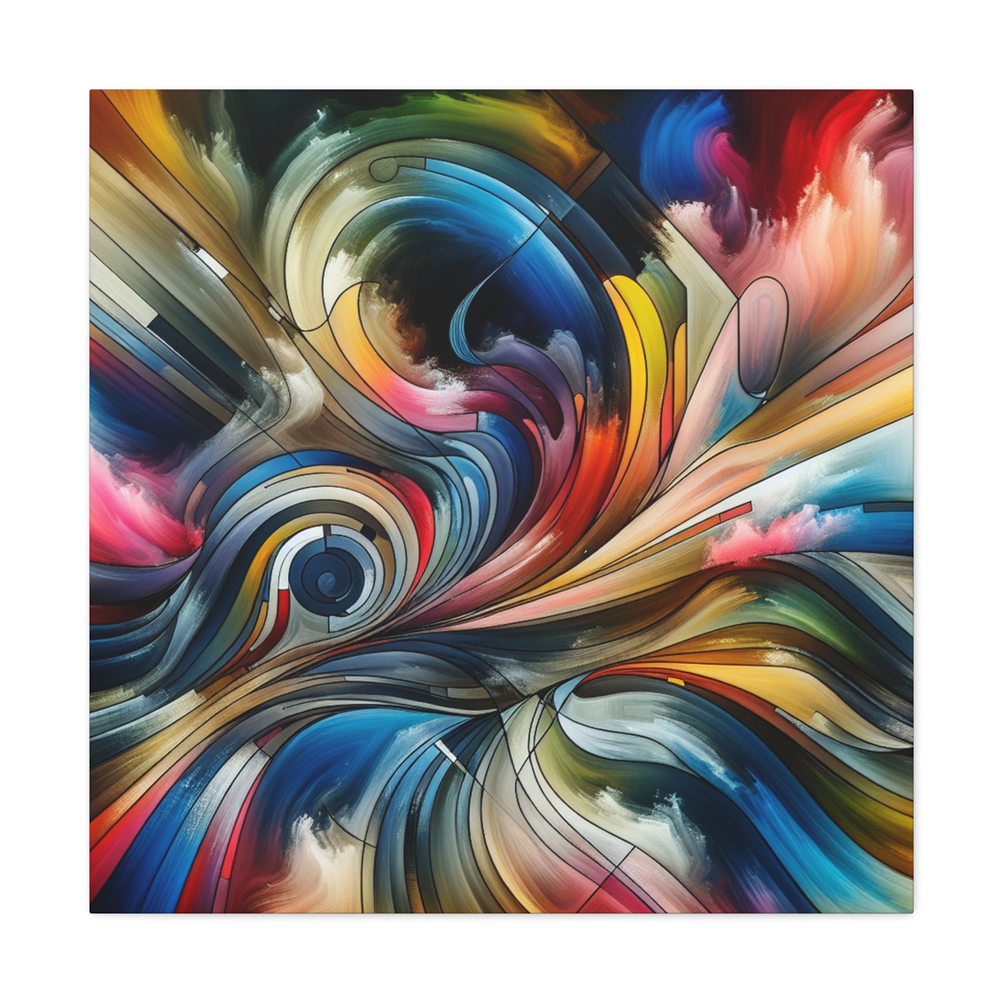 Whirling Colors Embrace - Canvas