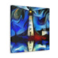 Lighthouse at Nightfall - Canvas