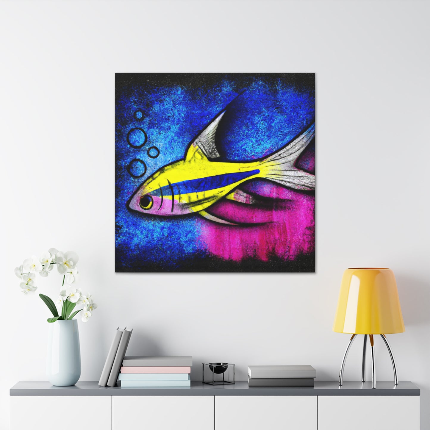 "Swordtail Sword Swirling" - Canvas