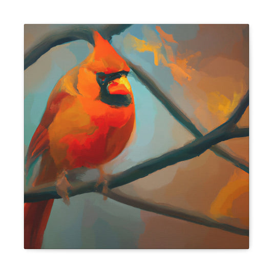 "Cardinal in Snowfall" - Canvas