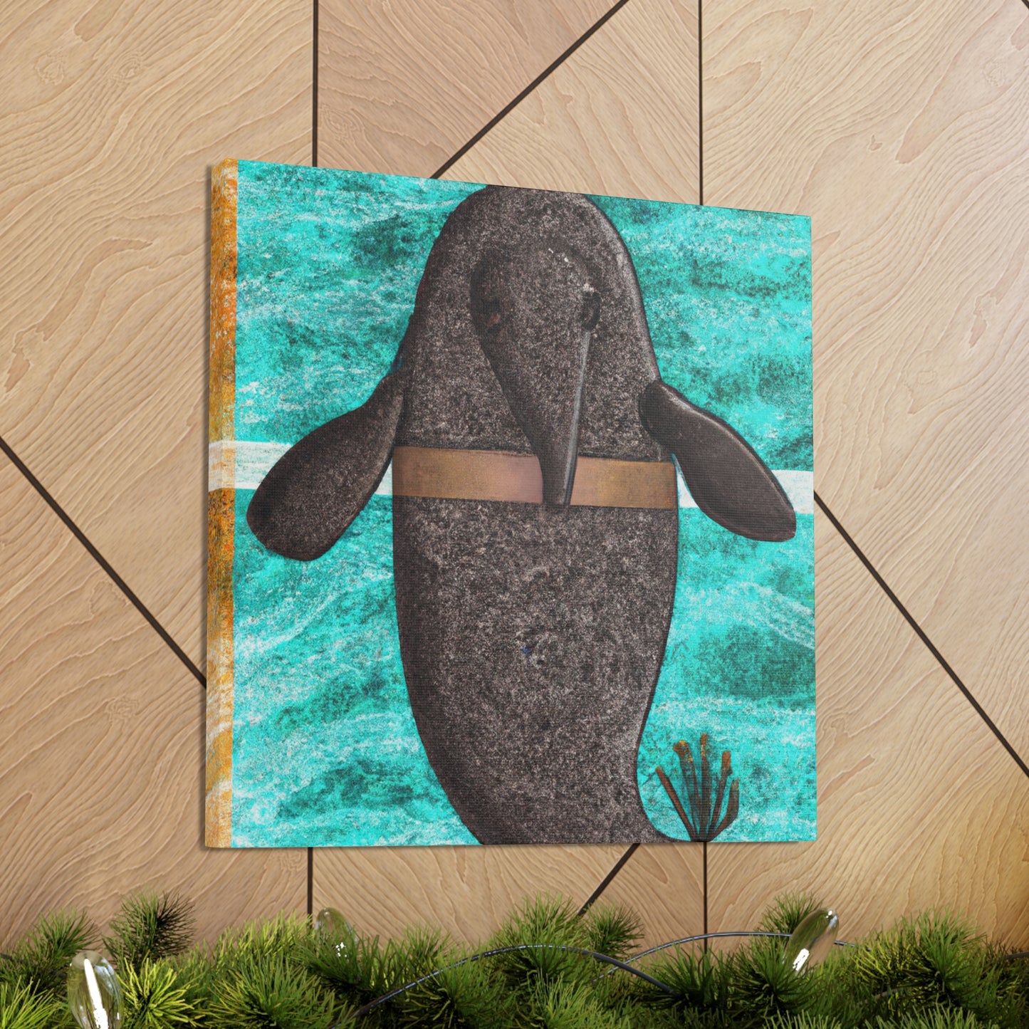 Manatee in Deco Style - Canvas