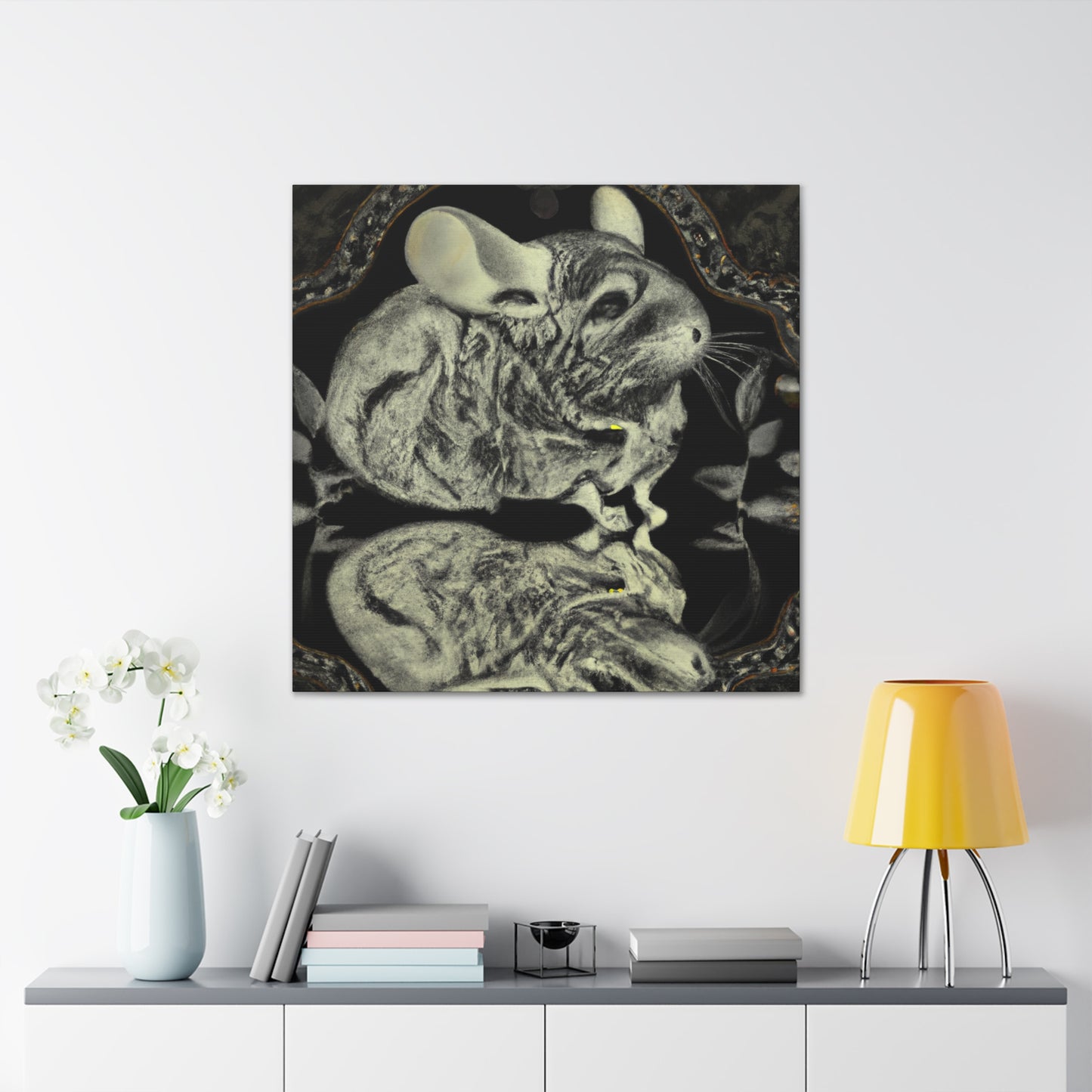 Chinchilla in Moonlight - Canvas