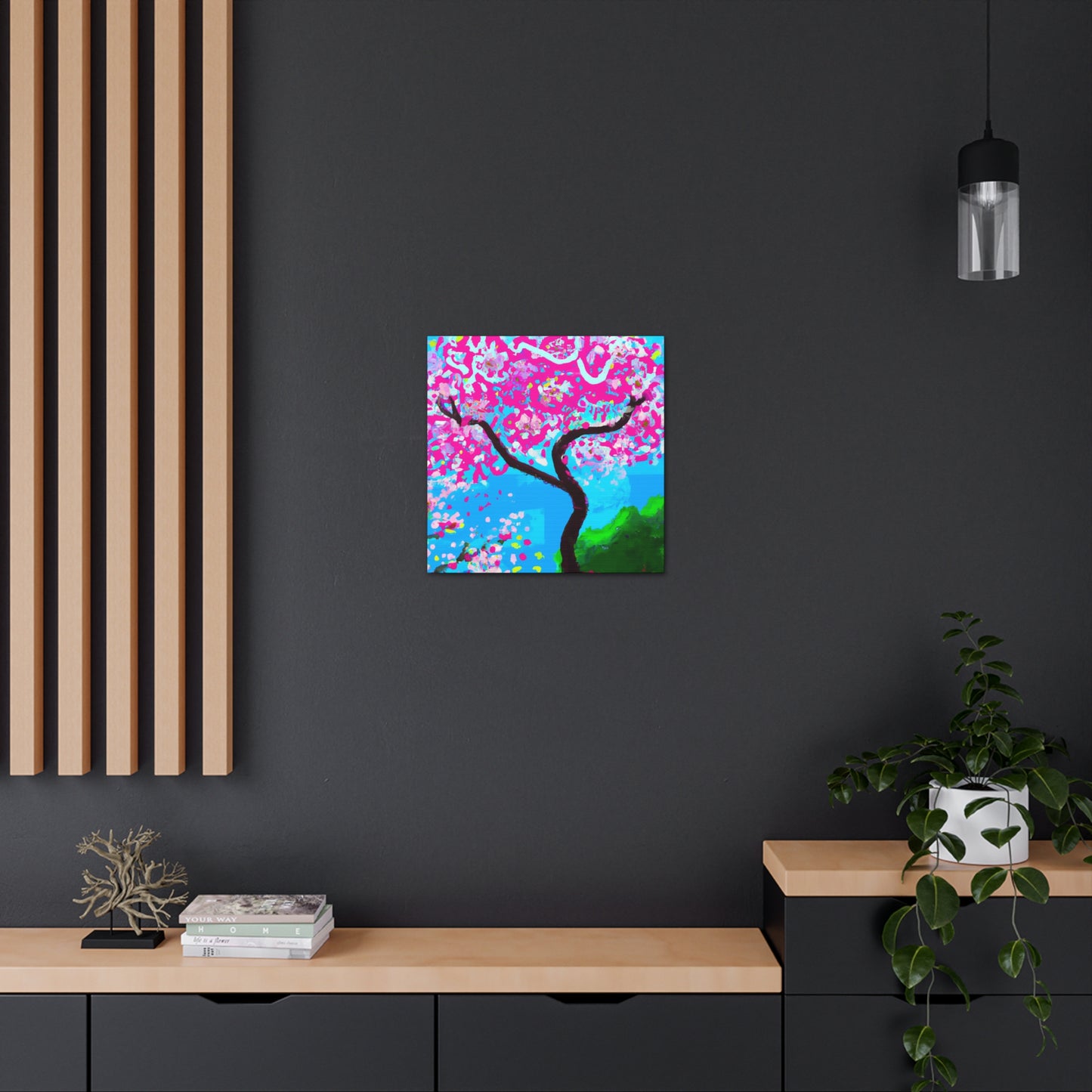 "Cherry Blossom Oasis" - Canvas