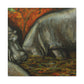 "Hippopotamus Hippo Surreal" - Canvas