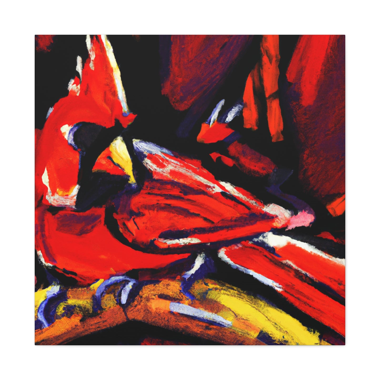 "Cardinal Obeys Nature" - Canvas