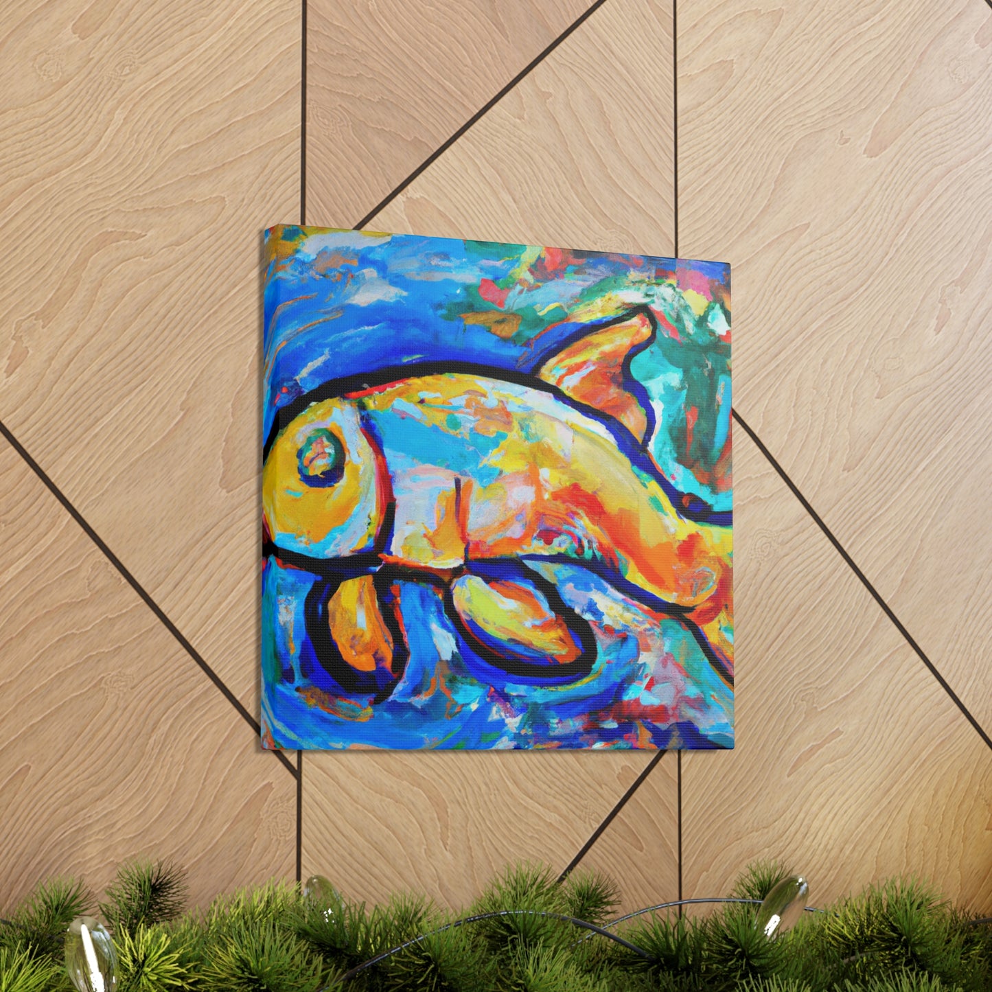 Rainbow Fish Abstracted - Canvas