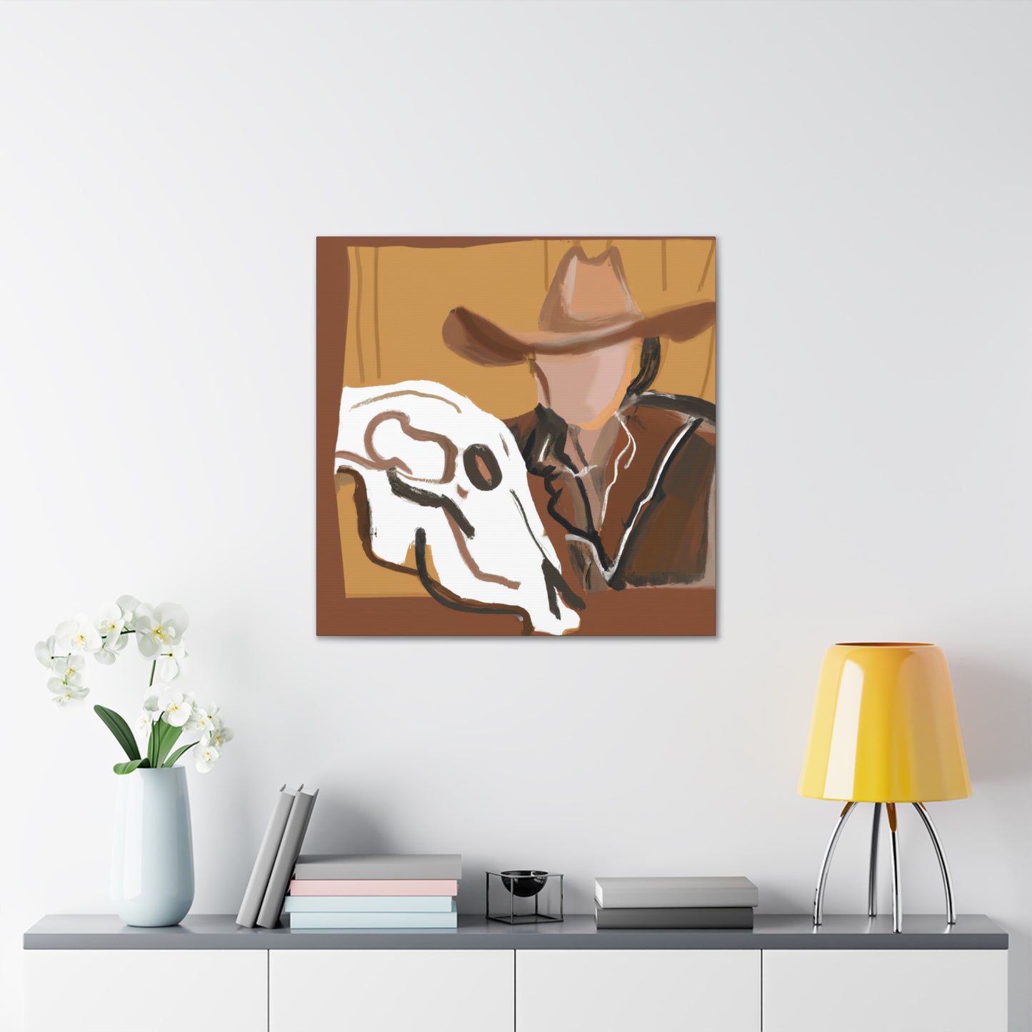 Cow Skull Reflection - Canvas