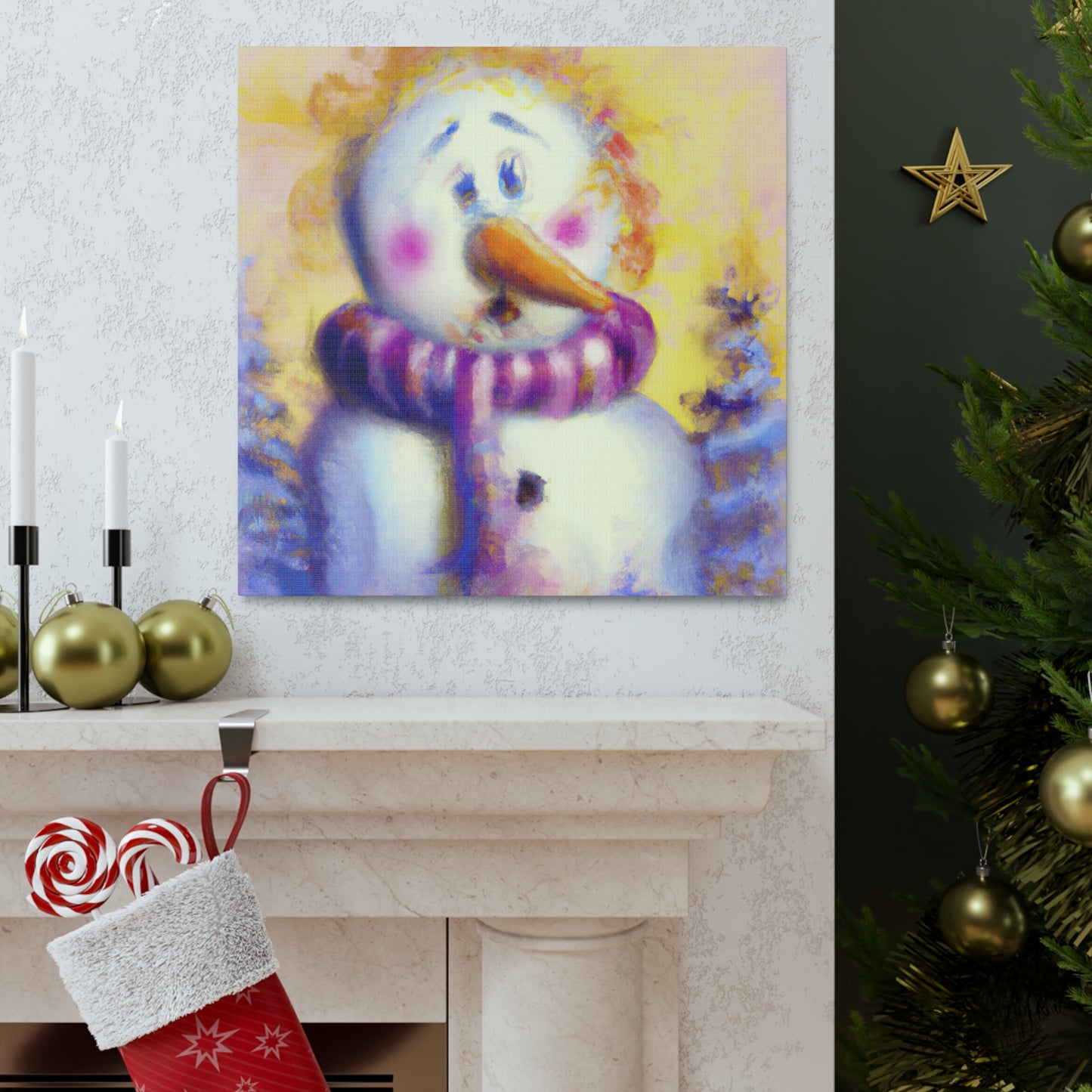 "Snowman in Surreality" - Canvas