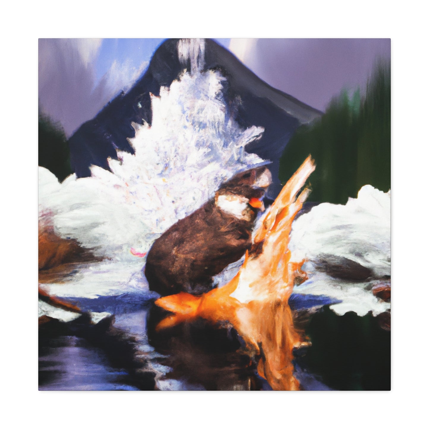 Beaver in Surrealism - Canvas