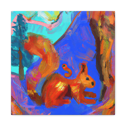 Squirrel's Fauve Frenzy - Canvas