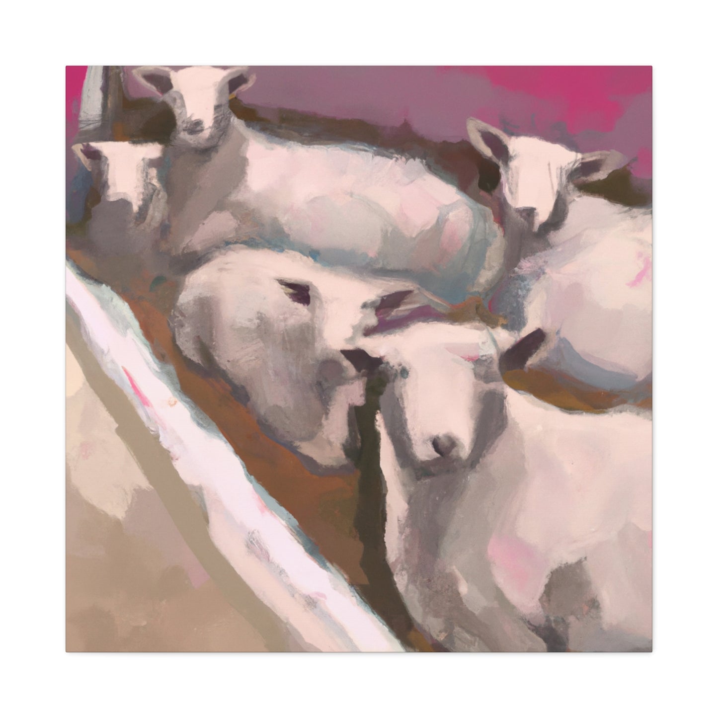 "Dreaming Sheep in Cloudland" - Canvas