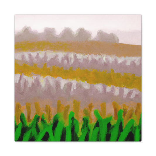 "Autumn Corn Harvest Scene" - Canvas