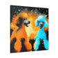 Poodle in Neon Hues - Canvas