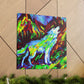 "Wolf in Fauvist Hues" - Canvas