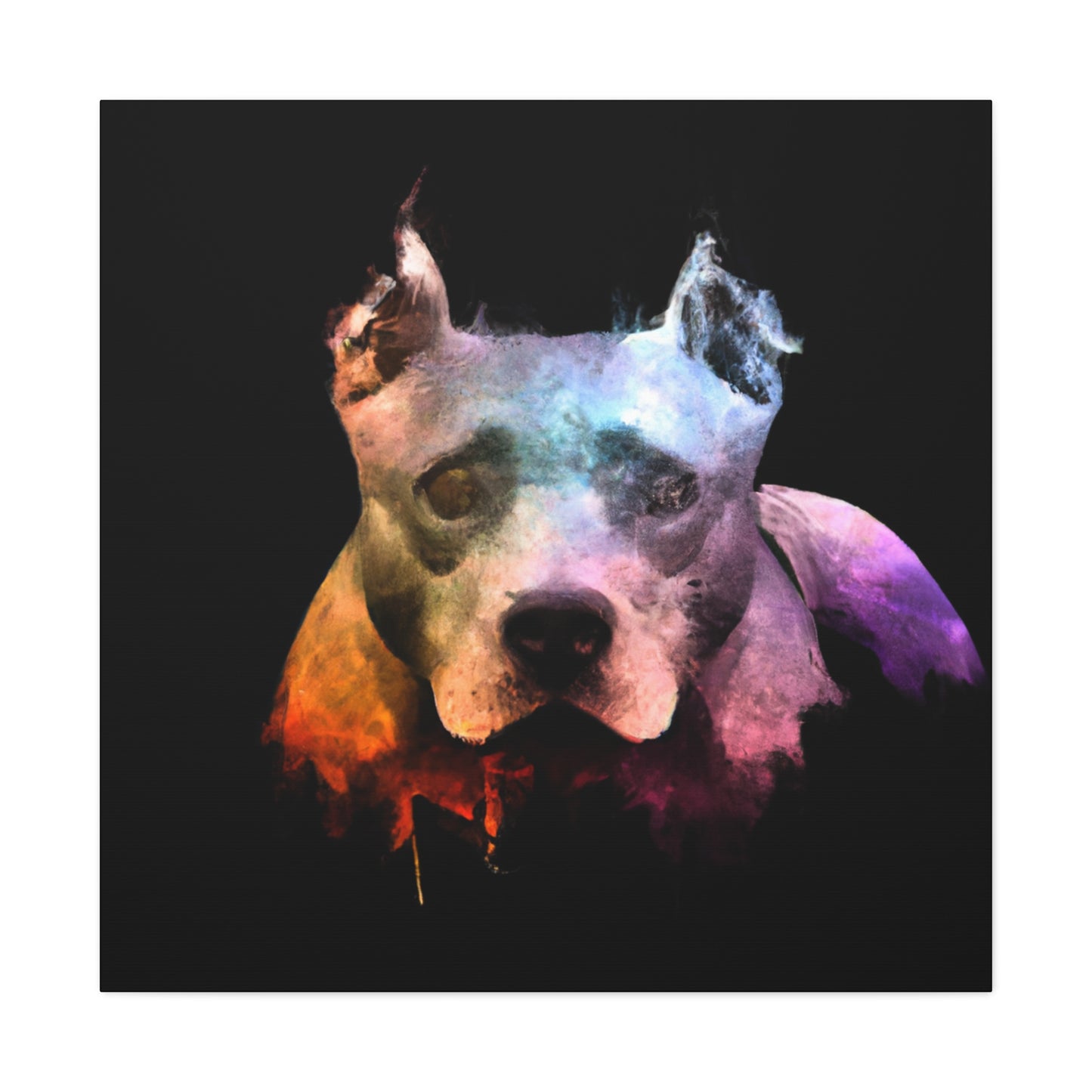 Pitbull in Candlelight - Canvas