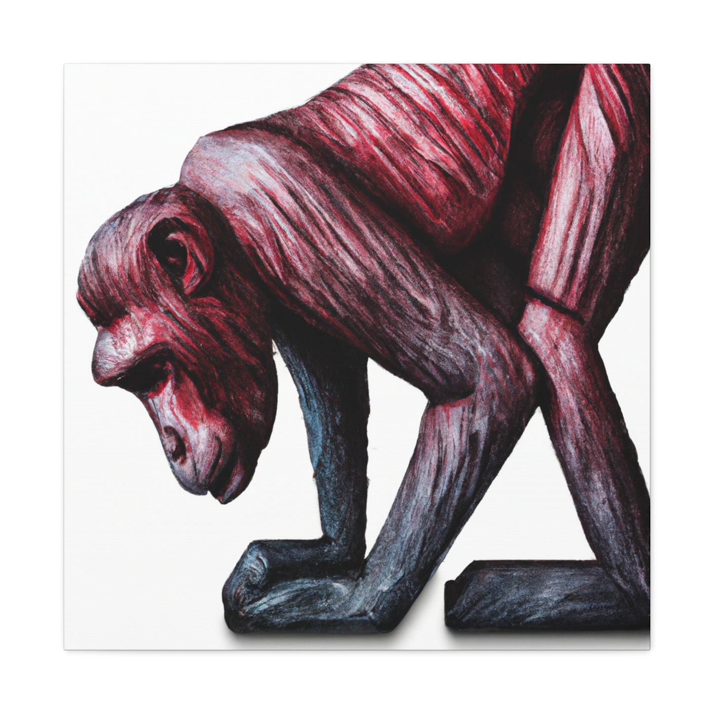 Japanese Macaque Stilllife - Canvas