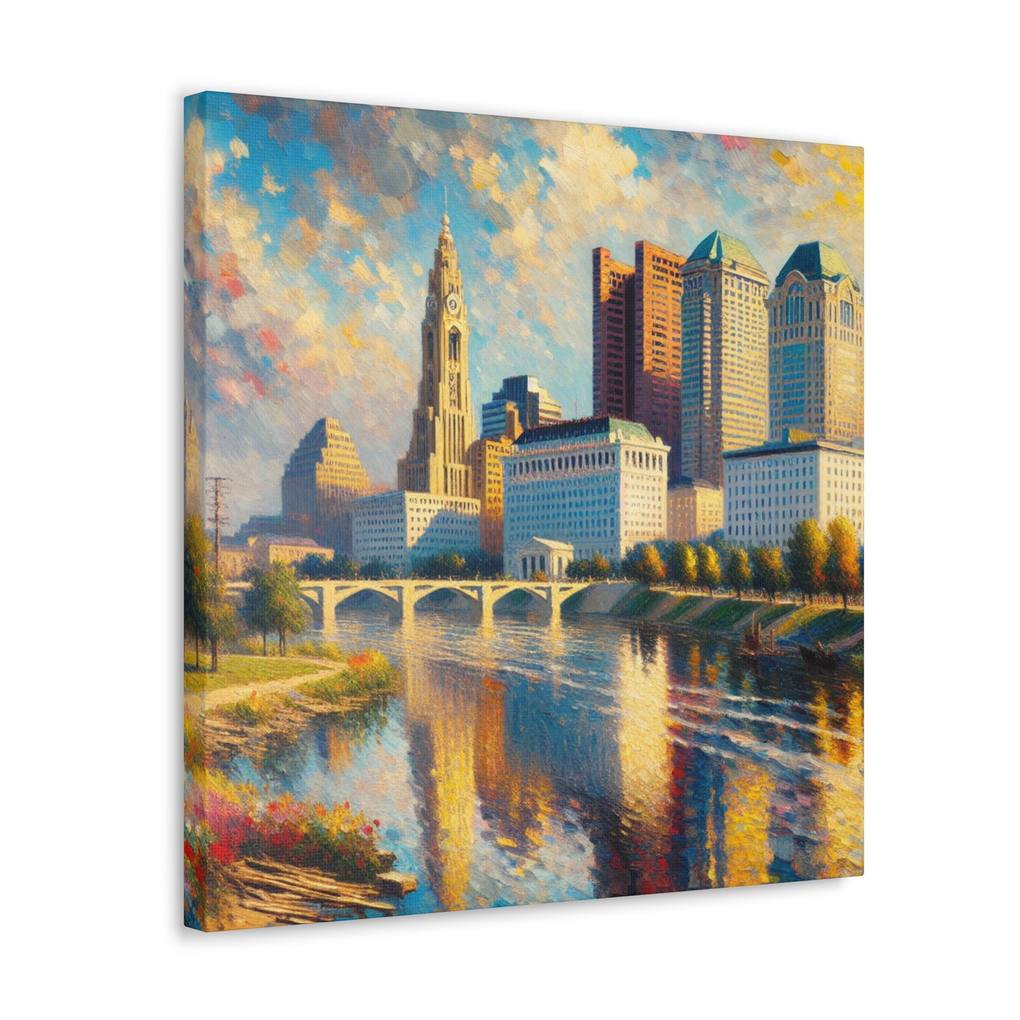 "Sunlit Columbus Canvassed Elegance" - Canvas