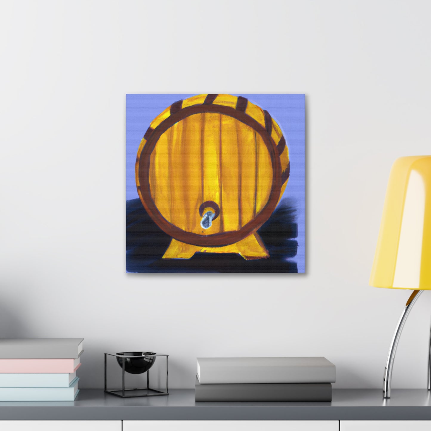 "Whiskey Barrel Minimalism" - Canvas