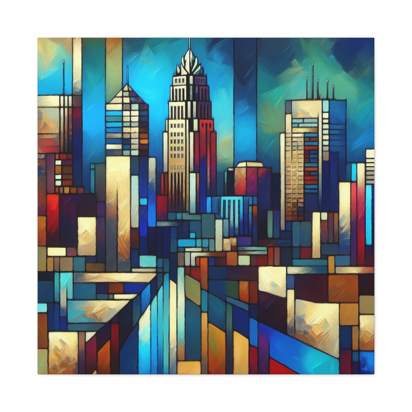 "Vibrant Raleigh Serenade" - Canvas