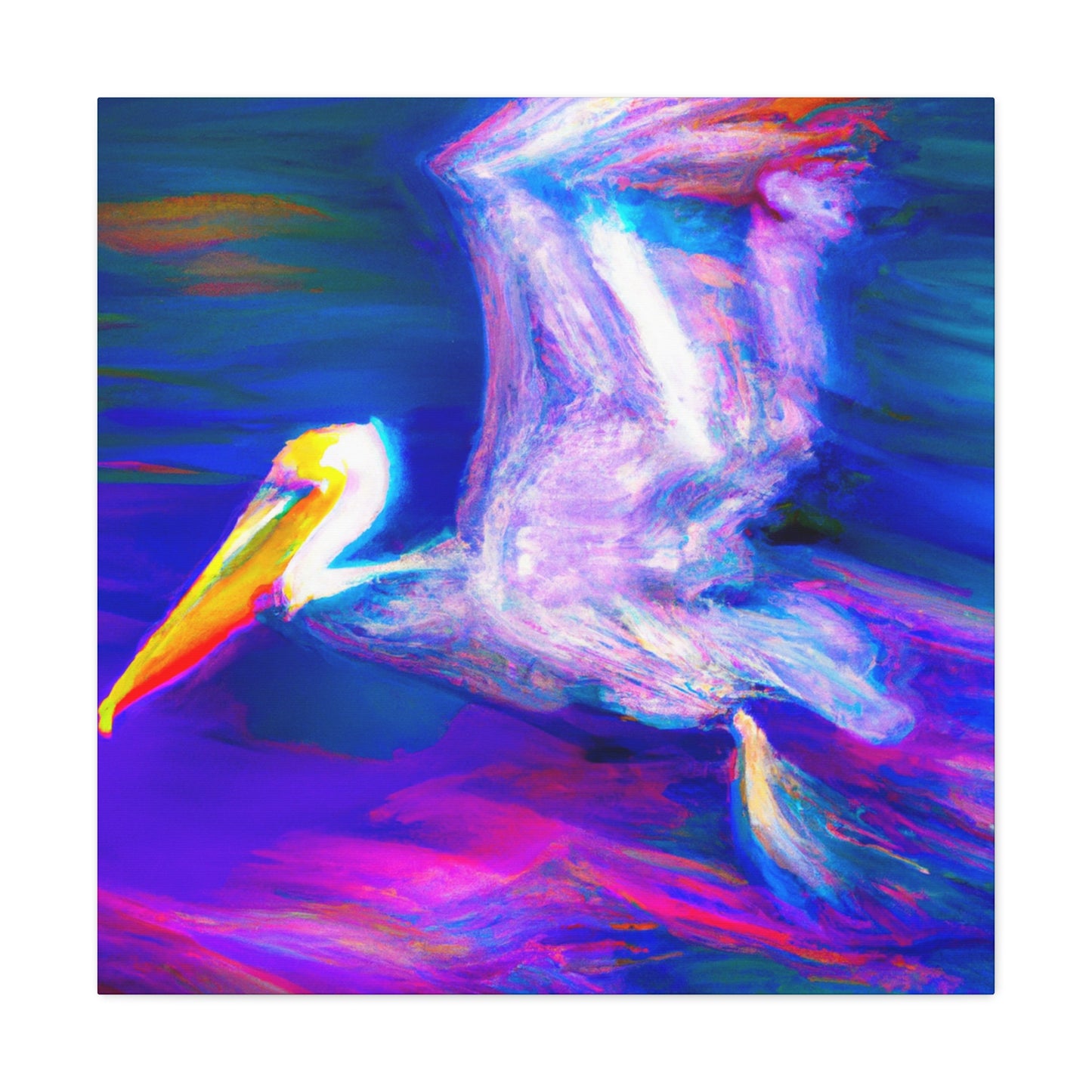 "Pelican in Impressionism" - Canvas