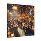 "Clockwork Revelry: Vintage Soirée" - Canvas