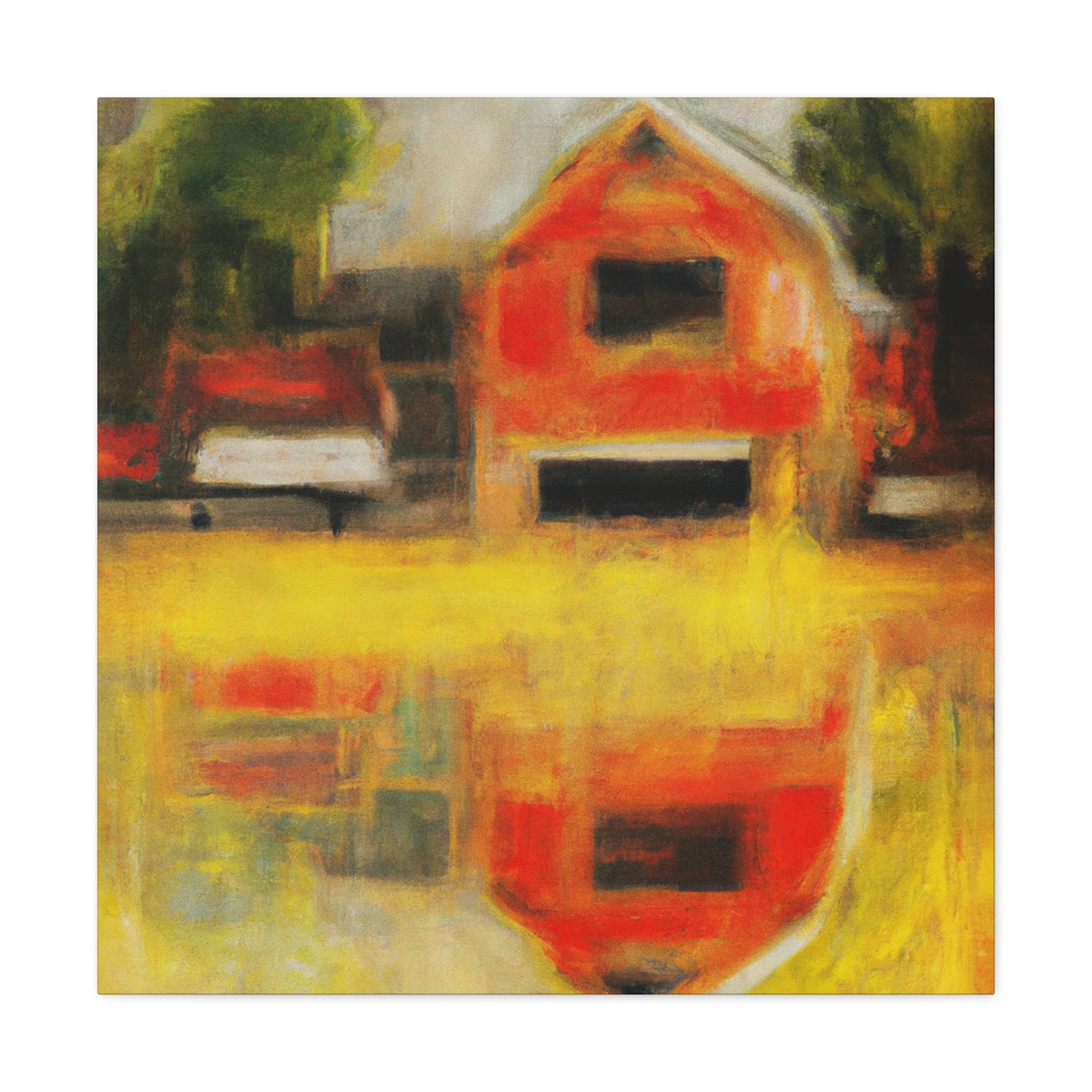 "A Barn in Impressionism" - Canvas