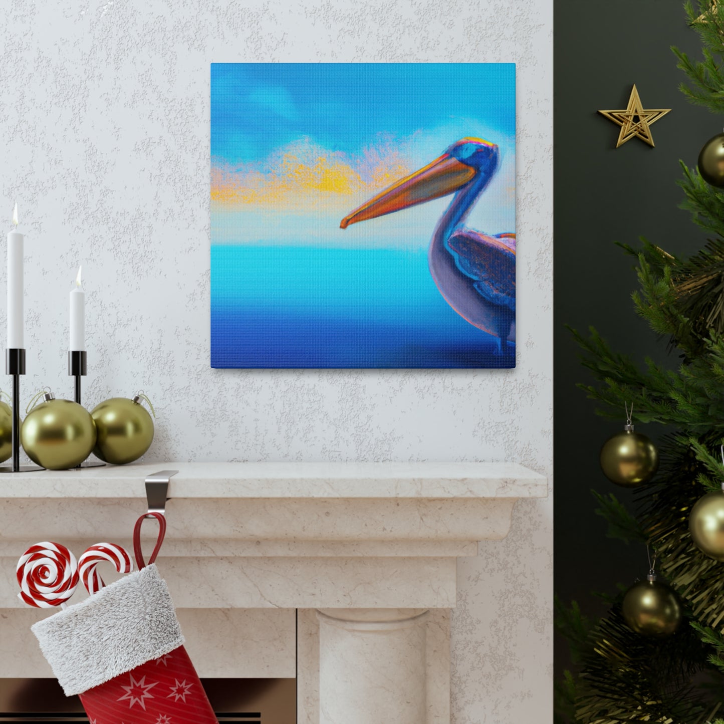 Pelican in the Skies - Canvas