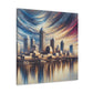 "Urban Mosaic: Indianapolis Reverie" - Canvas