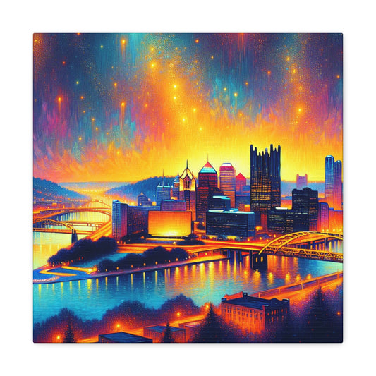 Steel City's Majestic Horizon - Canvas