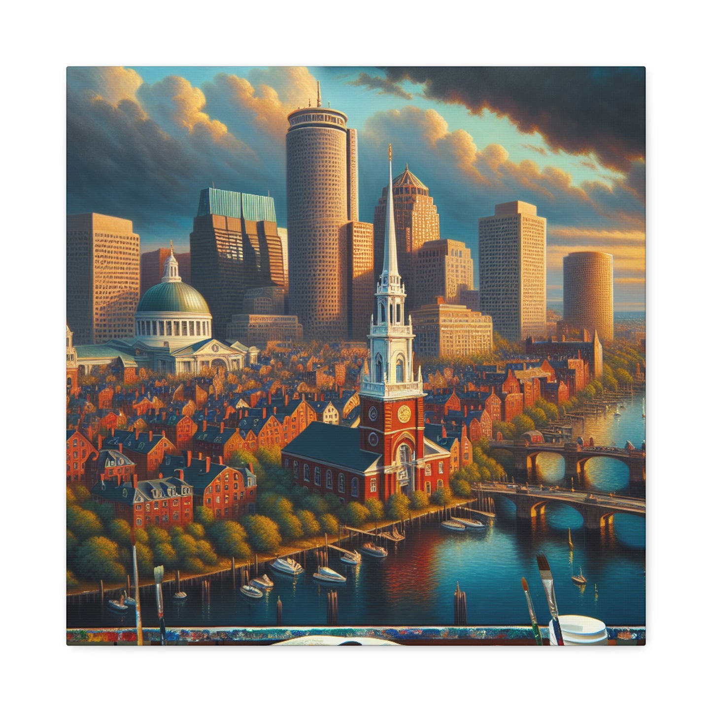 "Harbored Splendors of Boston" - Canvas