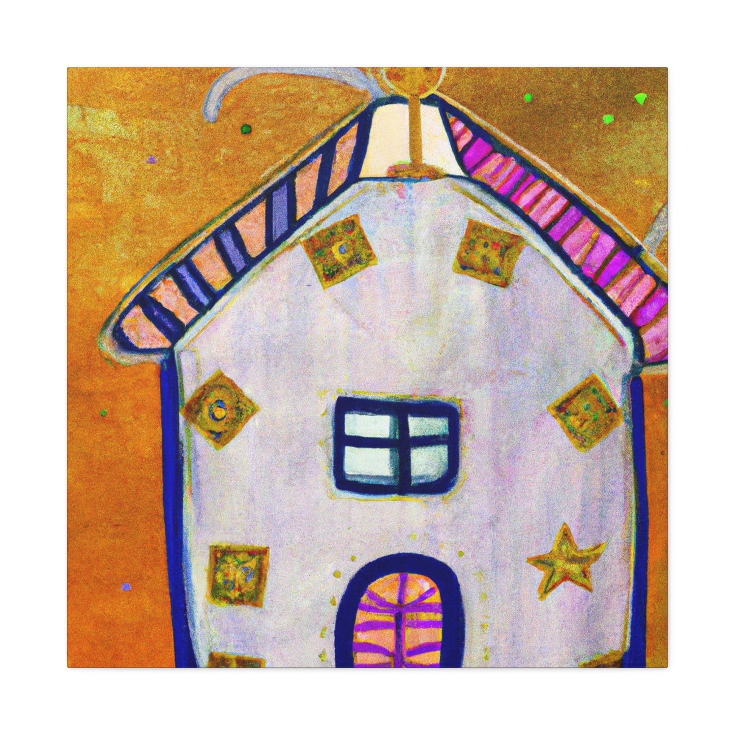 "Gingerbread House Utopia" - Canvas