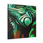 Iguana's Art Deco Pose - Canvas