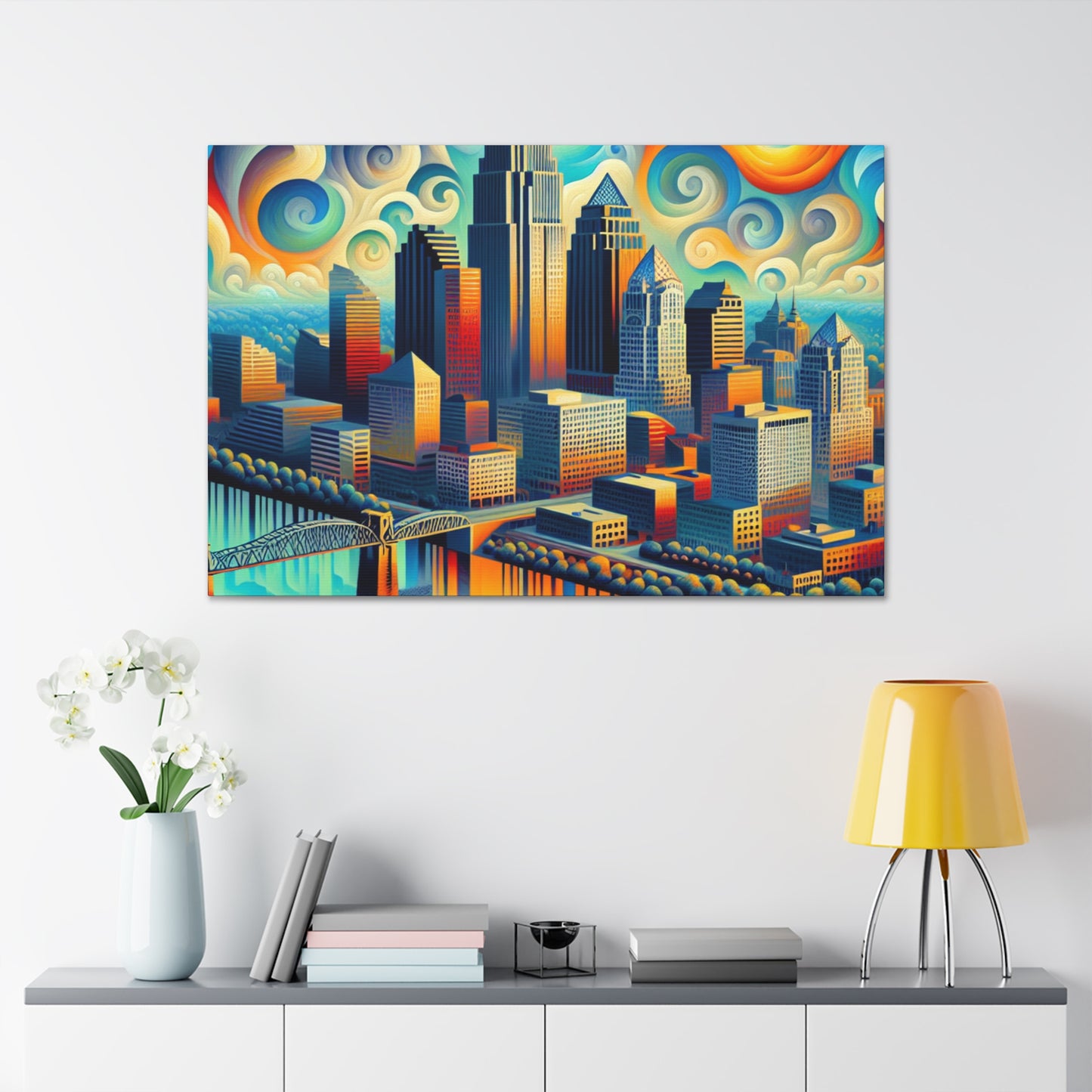 "Enigmatic Echoes of Cincinnati" - Canvas