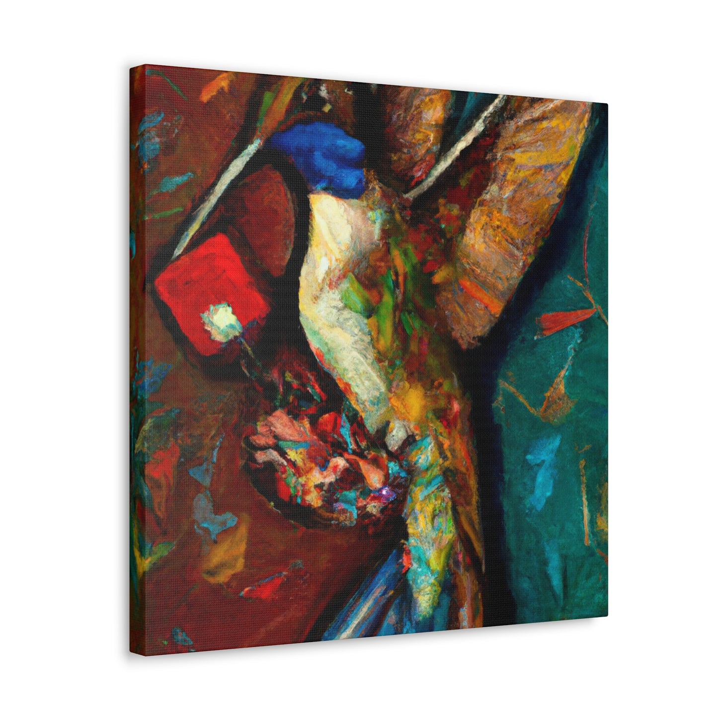 Hummingbird in Flight. - Canvas