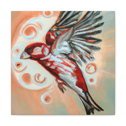 "House Finch Art Deco" - Canvas