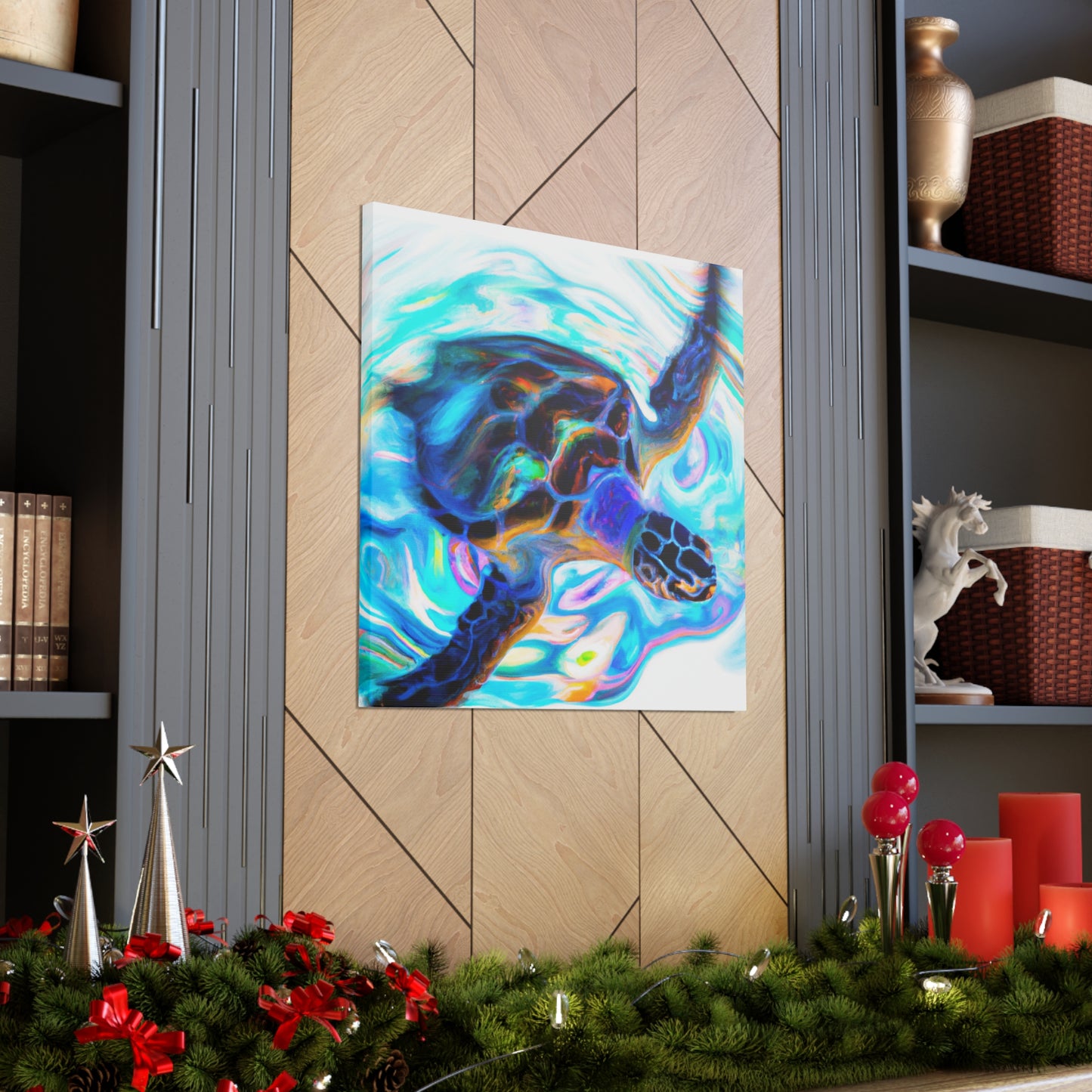 Sea Turtle Mural. - Canvas