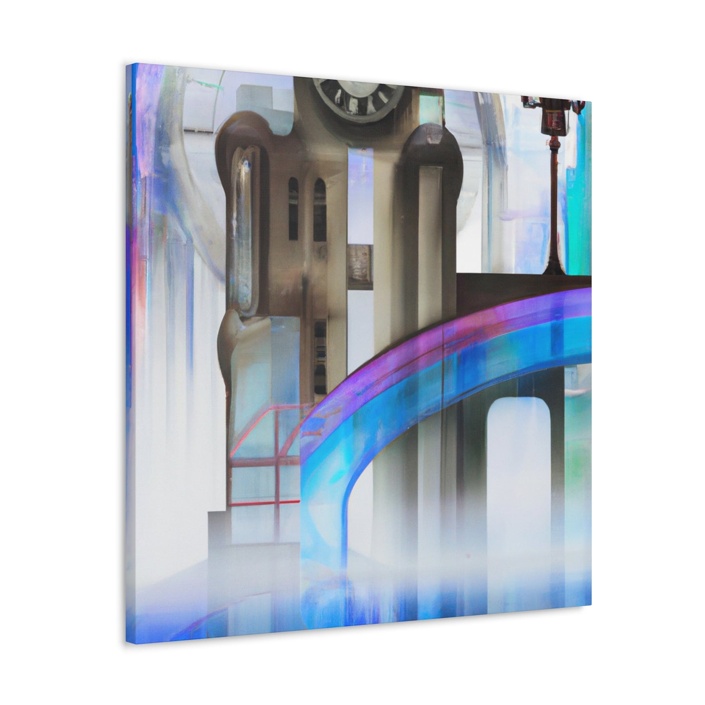 "Futurist Art Deco Dream" - Canvas