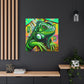 Iguana in Green Hues - Canvas