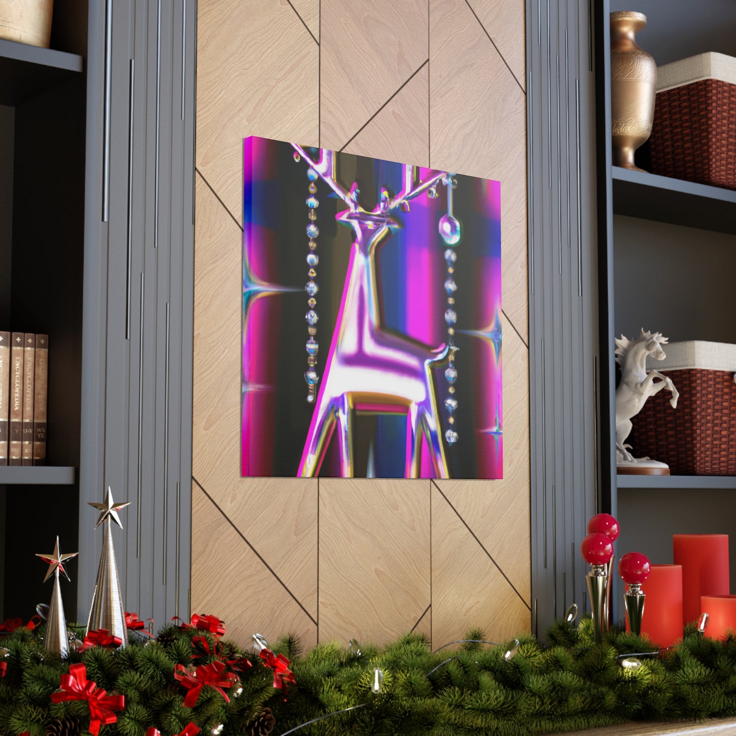 "Reindeer in Art Deco". - Canvas